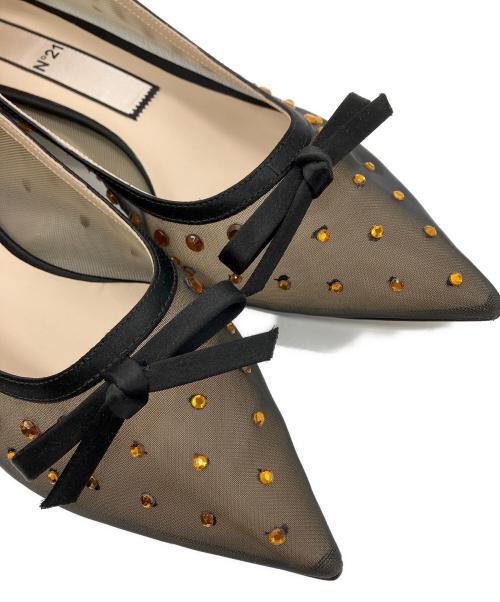 N°21（ヌメロヴェントゥーノ）N°21 (ヌメロヴェントゥーノ) ポインテッドトゥパンプス ブラック サイズ:40の古着・服飾アイテム