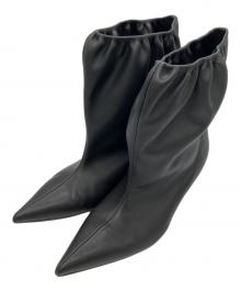 Pippichic（ピッピシック）の古着「BALLON フェイクレザー ショートブーツ」｜ブラック