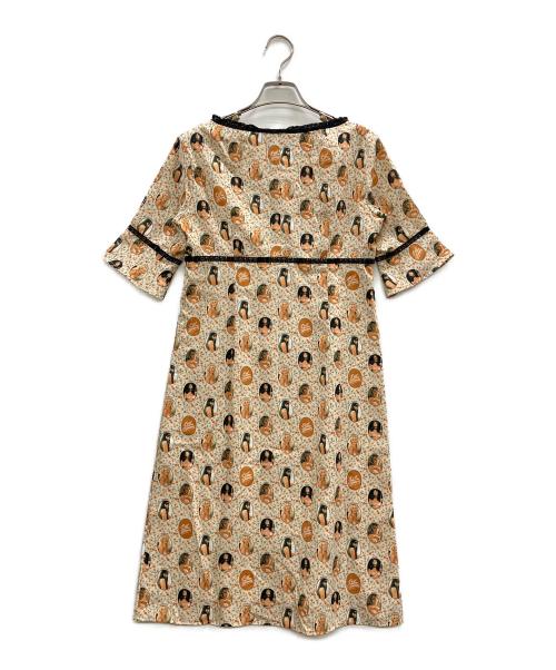Hysteric Glamour（ヒステリックグラマー）Hysteric Glamour (ヒステリックグラマー) ガールプリントワンピース ベージュ サイズ:Freeの古着・服飾アイテム