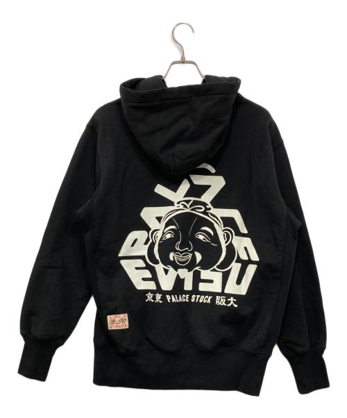 PALACE（パレス）PALACE (パレス) EVISU (エヴィス) Tri-Godhead Hood ブラック サイズ:Mの古着・服飾アイテム