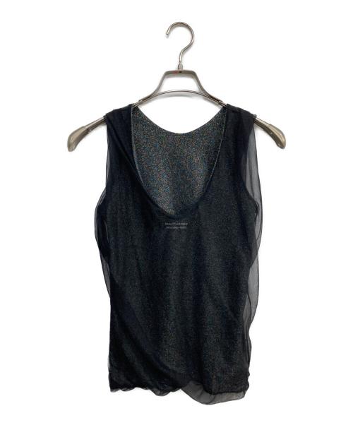 beautiful people（ビューティフルピープル）beautiful people (ビューティフルピープル) aurora glitter jersey reversible top ブラック サイズ:34の古着・服飾アイテム