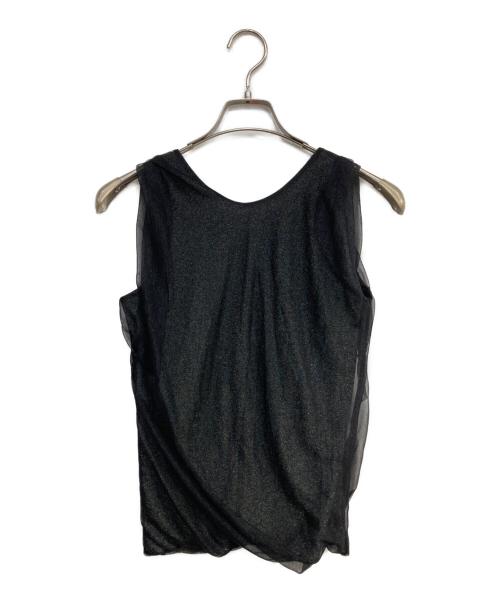 beautiful people（ビューティフルピープル）beautiful people (ビューティフルピープル) aurora glitter jersey reversible top ブラック サイズ:34の古着・服飾アイテム