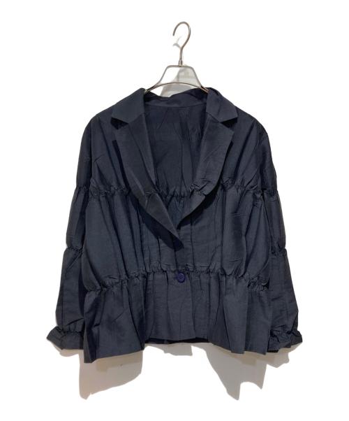 ISSEY MIYAKE（イッセイミヤケ）ISSEY MIYAKE (イッセイミヤケ) シワプリーツジャケット ネイビー サイズ:2の古着・服飾アイテム