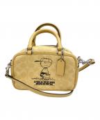 COACH×PEANUTSコーチ×ピーナッツ）の古着「サッチェル クロスボディ バッグ」｜イエロー
