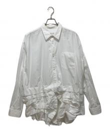 COMME des GARCONS COMME des GARCONS（コムデギャルソン コムデギャルソン）の古着「裾変形 タックシャツ」｜ホワイト