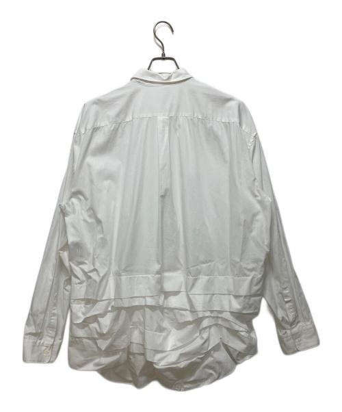 COMME des GARCONS COMME des GARCONS（コムデギャルソン コムデギャルソン）COMME des GARCONS COMME des GARCONS (コムデギャルソン コムデギャルソン) 裾変形 タックシャツ ホワイト サイズ:Sの古着・服飾アイテム
