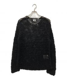 BLACK COMME des GARCONS（ブラックコムデギャルソン）の古着「Garter Stitch Knit Sweater/ガーター　ステッチ　ニット　セーター」｜ブラック