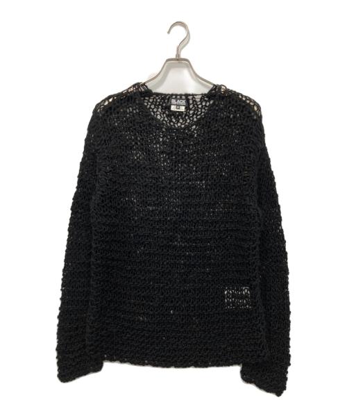 BLACK COMME des GARCONS（ブラックコムデギャルソン）BLACK COMME des GARCONS (ブラックコムデギャルソン) Garter Stitch Knit Sweater/ガーター　ステッチ　ニット　セーター ブラック サイズ:Sの古着・服飾アイテム