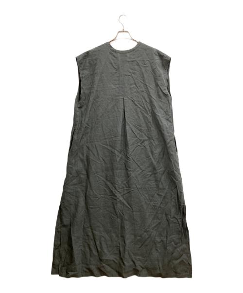 Demi-Luxe Beams（デミルクス ビームス）Demi-Luxe BEAMS (デミルクス ビームス) リネンリラックス カフタンワンピース グレー サイズ:38の古着・服飾アイテム