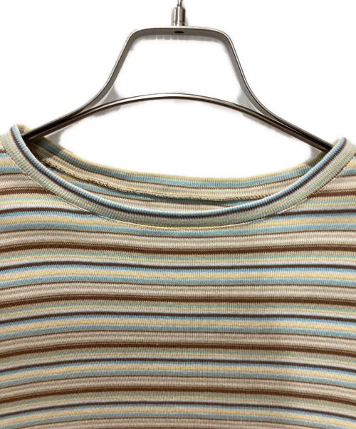 FUMIKA UCHIDA（フミカウチダ）FUMIKA UCHIDA (フミカウチダ) MULTICOLOR STRIPE T-SHIRT マルチカラー サイズ:Mの古着・服飾アイテム