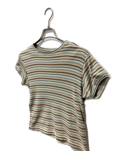 FUMIKA UCHIDA（フミカウチダ）FUMIKA UCHIDA (フミカウチダ) MULTICOLOR STRIPE T-SHIRT マルチカラー サイズ:Mの古着・服飾アイテム