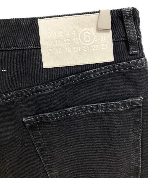 MM6 Maison Margiela（エムエムシックスメゾンマルジェラ）MM6 Maison Margiela (エムエムシックスメゾンマルジェラ) DENIM STRIPED WOOL TAILORING PANTS ブラック サイズ:W25の古着・服飾アイテム