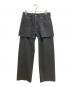 MM6 Maison Margiela（エムエムシックスメゾンマルジェラ）の古着「DENIM STRIPED WOOL TAILORING PANTS」｜ブラック