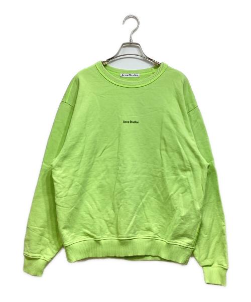 Acne studios（アクネ ストゥディオズ）ACNE STUDIOS (アクネ ストゥディオズ) スタンプロゴスウェットシャツ グリーン サイズ:XSの古着・服飾アイテム
