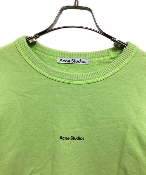 Acne studios（アクネ ストゥディオズ）ACNE STUDIOS (アクネ ストゥディオズ) スタンプロゴスウェットシャツ グリーン サイズ:XSの古着・服飾アイテム