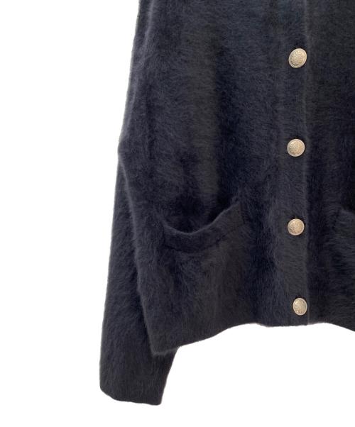 Whim Gazette（ウィムガゼット）Whim Gazette (ウィムガゼット) カシミヤ混ファーニットジャケット ブラック サイズ:Fの古着・服飾アイテム