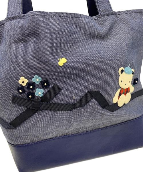 familiar（ファミリア）familiar (ファミリア) familiar　トートバッグ ネイビーの古着・服飾アイテム