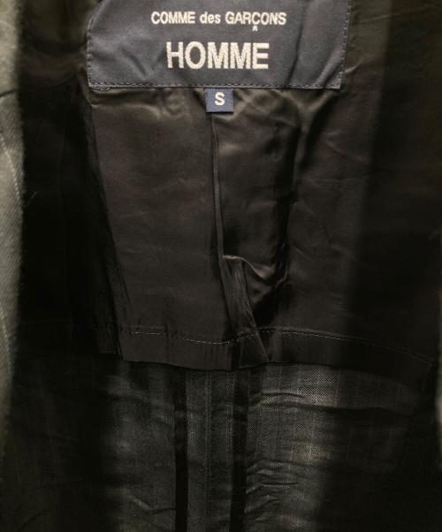 COMME des GARCONS HOMME（コムデギャルソン オム）COMME des GARCONS HOMME (コムデギャルソン オム) エステルラミーツイル ストライプ 製品加工 ジャケット ブラック サイズ:Sの古着・服飾アイテム