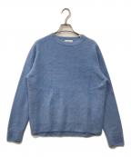 ATONエイトン）の古着「ROYAL FUR CASHMERE クルーネックセーター/ロイヤル　ファー　カシミヤ　 クルーネックセーター」｜スカイブルー