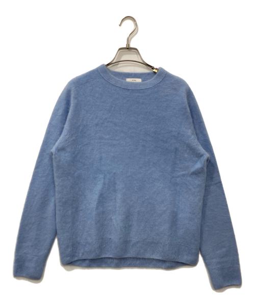 ATON（エイトン）ATON (エイトン) ROYAL FUR CASHMERE クルーネックセーター/ロイヤル　ファー　カシミヤ　 クルーネックセーター スカイブルー サイズ:02の古着・服飾アイテム