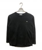LACOSTEラコステ）の古着「クラシックフィットロングスリーブTシャツ　カットソー」｜ブラック