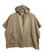 ASTRAETアストラット）の古着「ウールフーデッドポンチョ　アウター　ポンチョ」｜ベージュ