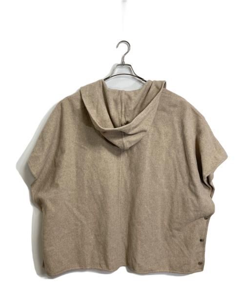 ASTRAET（アストラット）ASTRAET (アストラット) ウールフーデッドポンチョ　アウター　ポンチョ ベージュ サイズ:実寸参照の古着・服飾アイテム