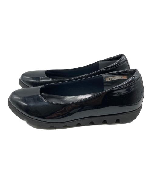 hills avenue（ヒルズアヴェニュー）hills avenue (ヒルズアヴェニュー) プレーンウェーブソールリップル ブラック サイズ:SIZE 22.5cmの古着・服飾アイテム