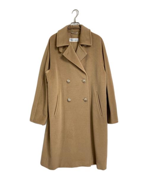 MaxMara（マックスマーラ）MaxMara (マックスマーラ) ウールカシミヤダブルコート　チェスターコート　カシミヤ混 ベージュ サイズ:F38 J40の古着・服飾アイテム