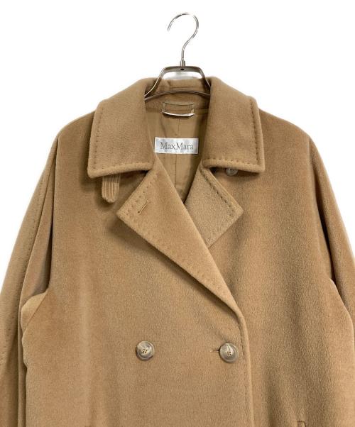 MaxMara（マックスマーラ）MaxMara (マックスマーラ) ウールカシミヤダブルコート　チェスターコート　カシミヤ混 ベージュ サイズ:F38 J40の古着・服飾アイテム