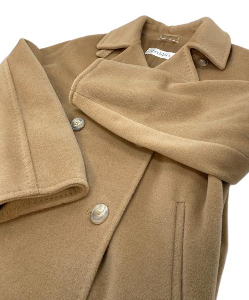 MaxMara（マックスマーラ）MaxMara (マックスマーラ) ウールカシミヤダブルコート　チェスターコート　カシミヤ混 ベージュ サイズ:F38 J40の古着・服飾アイテム