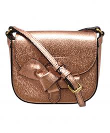 BURBERRY（バーバリー）の古着「メタリックレザーミニショルダーバッグ」｜ピンク