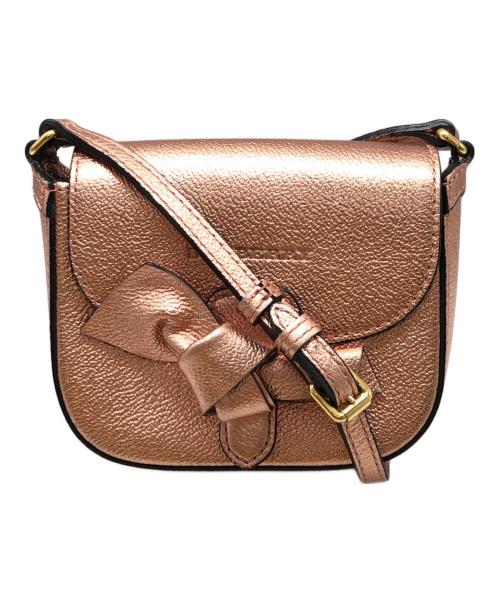 BURBERRY（バーバリー）BURBERRY (バーバリー) メタリックレザーミニショルダーバッグ ピンク サイズ:下記参照の古着・服飾アイテム
