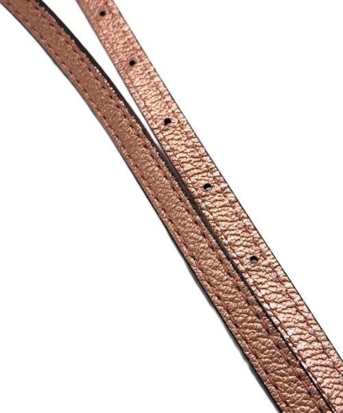 BURBERRY（バーバリー）BURBERRY (バーバリー) メタリックレザーミニショルダーバッグ ピンク サイズ:下記参照の古着・服飾アイテム