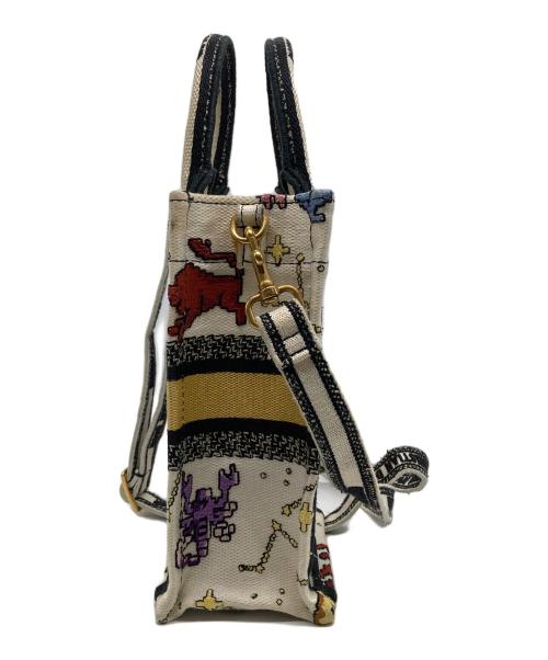 Christian Dior（クリスチャン ディオール）Christian Dior (クリスチャン ディオール) ブックトート ミニ フォンバッグ アイボリーの古着・服飾アイテム
