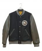 MEN'S BIGIメンズビギ）の古着「復刻Super140 ウールメルトンスタジャン」｜ブラック