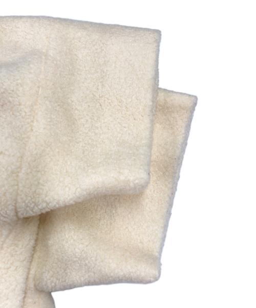 CADUNE（カデュネ）CADUNE (カデュネ) ノーカラーボアコート ホワイト サイズ:38の古着・服飾アイテム