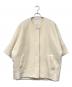 CADUNE（カデュネ）の古着「ノーカラーボアコート」｜ホワイト