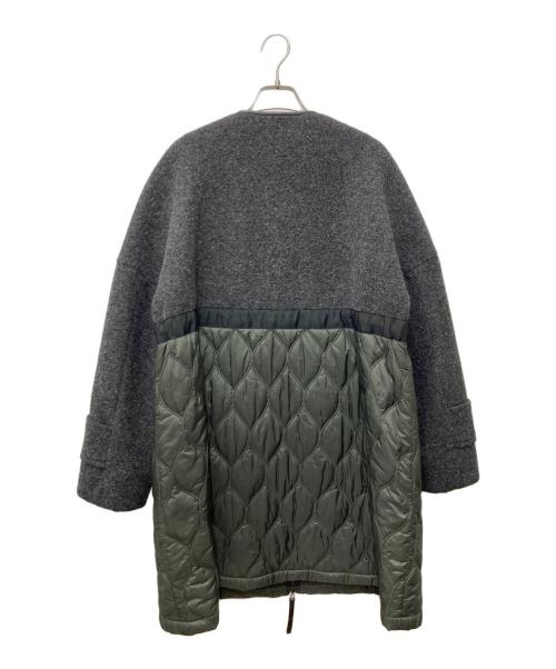 MARLENEDAM（マーレンダム）MARLENEDAM (マーレンダム) キルティング切替コート　MC002G4 ブラック×グリーン サイズ:40の古着・服飾アイテム