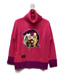 ジョジョの奇妙な冒険×glamb（ジョジョノ奇妙ナ冒険×グラム）の古着「ドッピオ刺繍タートルネックセーター」