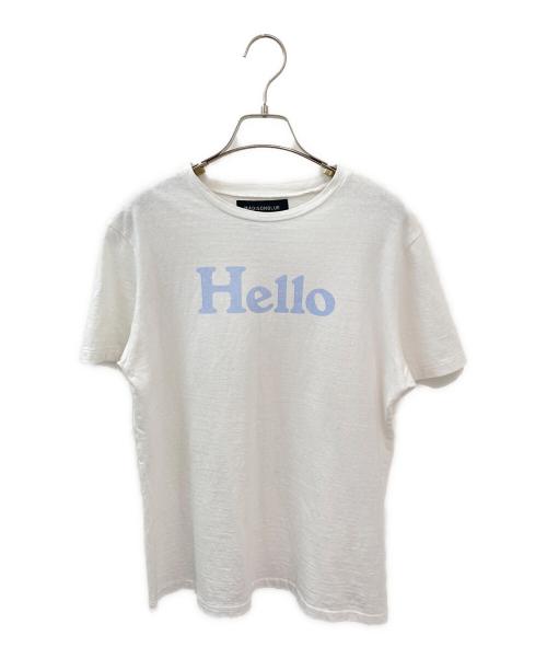 MADISON BLUE（マディソンブルー）MADISON BLUE (マディソンブルー) HPS別注 HELLO CREW NECK TEE ホワイト サイズ:02(M)の古着・服飾アイテム