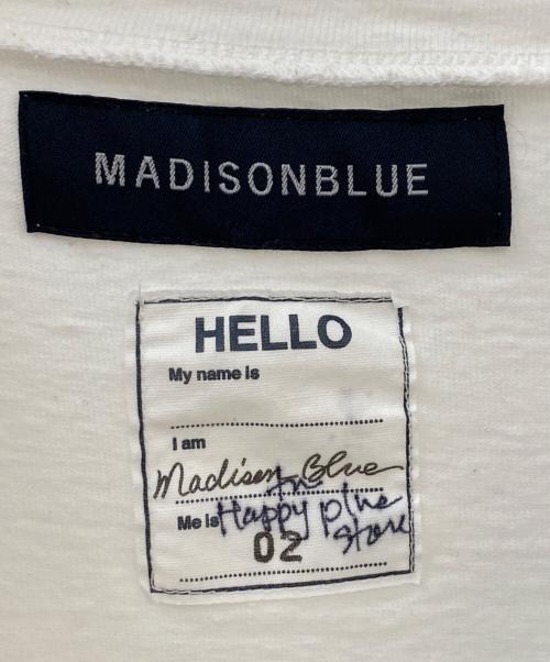 MADISON BLUE（マディソンブルー）MADISON BLUE (マディソンブルー) HPS別注 HELLO CREW NECK TEE ホワイト サイズ:02(M)の古着・服飾アイテム