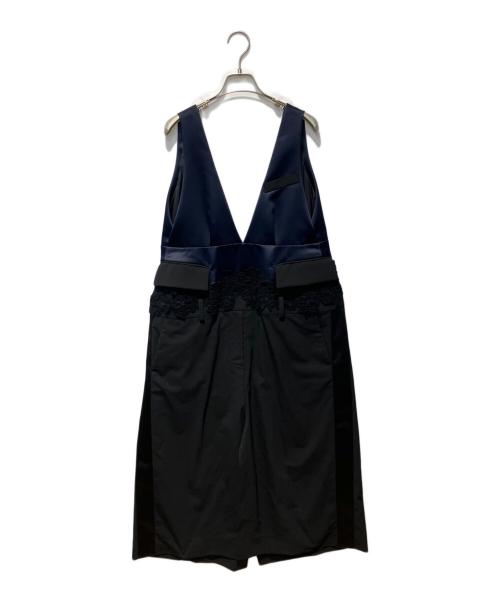 sacai（サカイ）sacai (サカイ) ドッキングノースリーブワンピース ネイビー サイズ:2の古着・服飾アイテム
