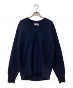 MIESROHEミースロエ）の古着「ソフトシャギーオーバーサイズニット MWNT255003」｜ネイビー