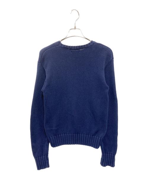 POLO RALPH LAUREN（ポロ・ラルフローレン）POLO RALPH LAUREN (ポロ・ラルフローレン) 星条旗コットンニット ネイビー サイズ:Mの古着・服飾アイテム