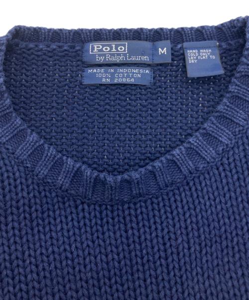 POLO RALPH LAUREN（ポロ・ラルフローレン）POLO RALPH LAUREN (ポロ・ラルフローレン) 星条旗コットンニット ネイビー サイズ:Mの古着・服飾アイテム