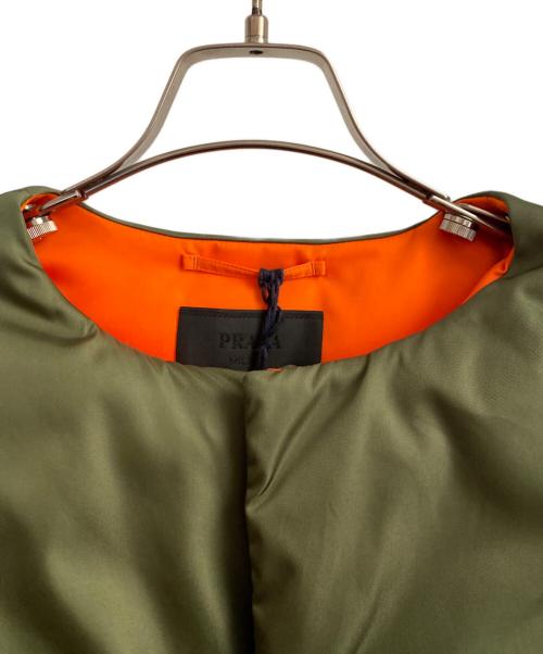 PRADA（プラダ）PRADA (プラダ) RE-NYLON OVERSIZED BOMBER JACKET オリーブ サイズ:Sの古着・服飾アイテム
