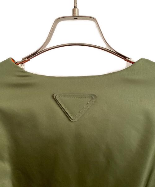 PRADA（プラダ）PRADA (プラダ) RE-NYLON OVERSIZED BOMBER JACKET オリーブ サイズ:Sの古着・服飾アイテム