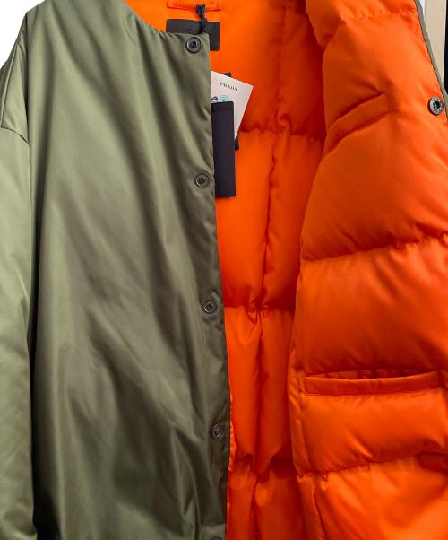 PRADA（プラダ）PRADA (プラダ) RE-NYLON OVERSIZED BOMBER JACKET オリーブ サイズ:Sの古着・服飾アイテム