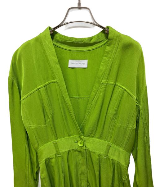 christian wijnants（クリスチャン ワイナンツ）christian wijnants (クリスチャン ワイナンツ) レーヨンワンピース グリーン サイズ:SIZE38の古着・服飾アイテム